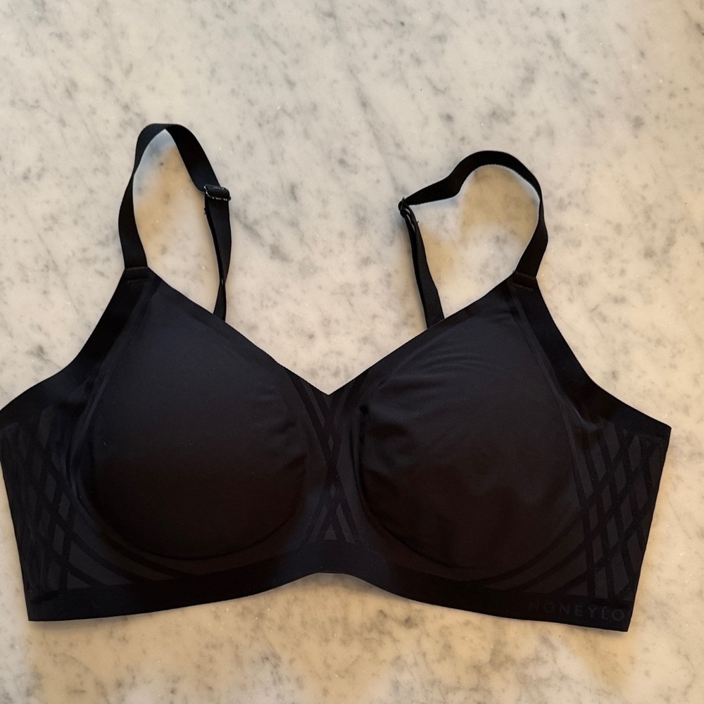 NWOT Honeylove Silhouette Black Bra 1X